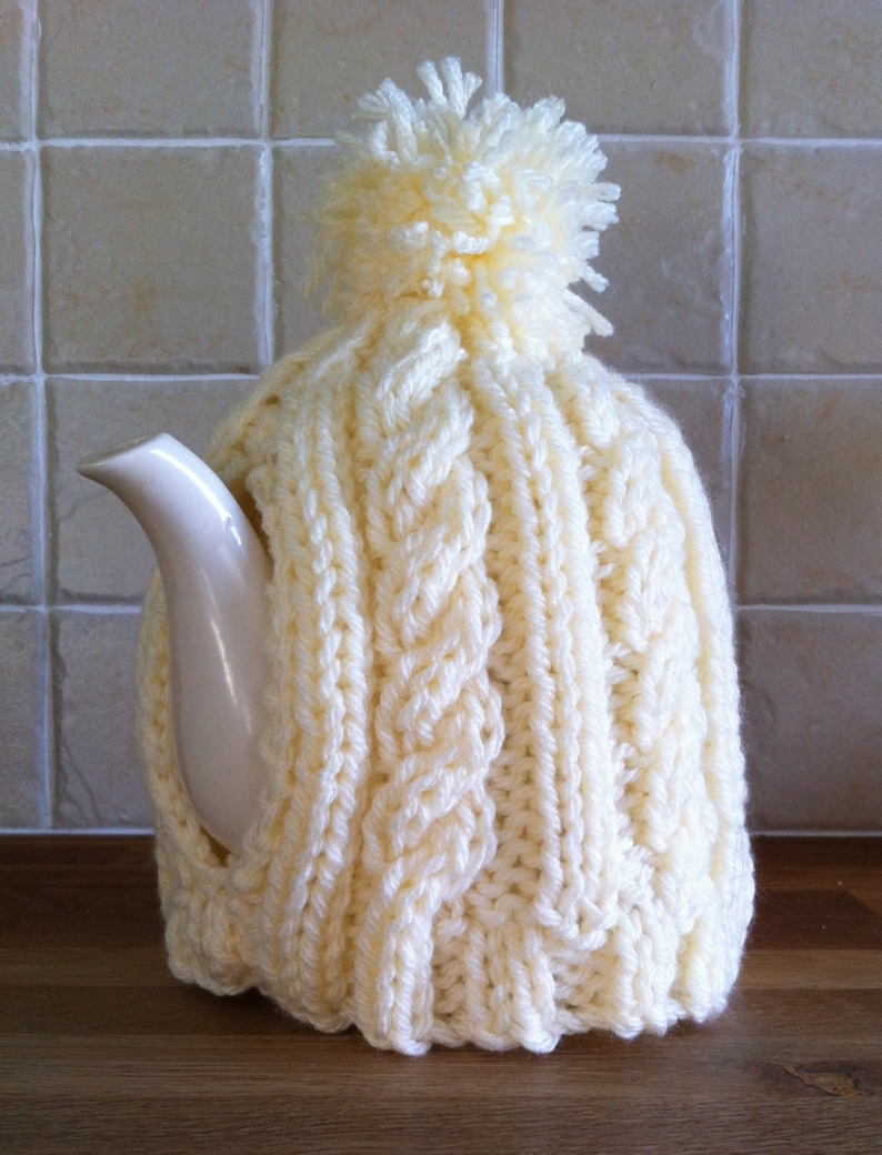 Knitting Pattern ~ Easy Cable Tea Cosy ~ ENGLISH ~ PDF Download - Etsy ...