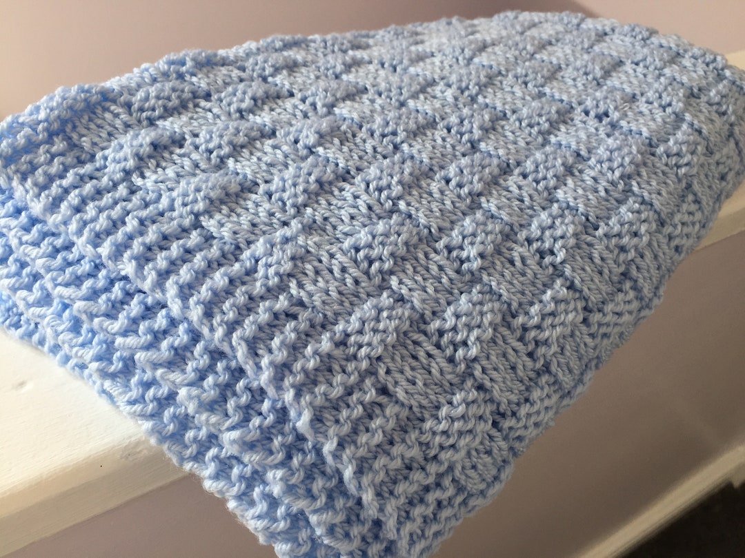 Knitting Pattern Quick and Easy Basket Weave Baby Blanket
