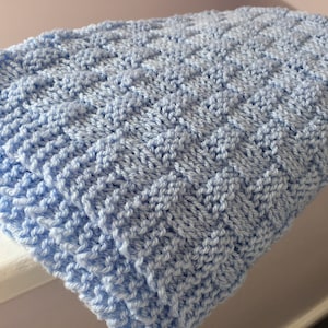 PDF ~ Quick and Easy Basket Weave Baby Blanket  ~ Knitting pattern ~ ENGLISH