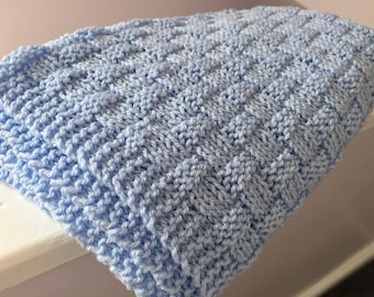 PDF ~ Quick and Easy Basket Weave Baby Blanket  ~ Knitting pattern ~ ENGLISH