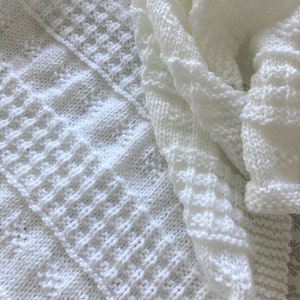 Braided Cable Baby Blanket Knitting Pattern Aran Yarn ENGLISH 