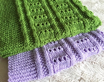 Little Ladders Baby Blanket  ~Knitting pattern ~ ENGLISH