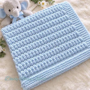 Knitting pattern ~ Meya Baby Blanket ~ Reversible Design ~ Aran Yarn ~ ENGLISH ~  PDF Download