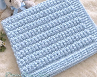 Knitting pattern ~ Meya Baby Blanket ~ Reversible Design ~ Aran Yarn ~ ENGLISH ~  PDF Download