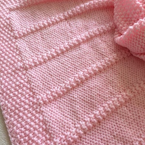 Knitting pattern ~ Easy Baby Blanket in Chunky, Aran or DK ~ Perfect for beginners ~ ENGLISH ~ PDF Download image 12
