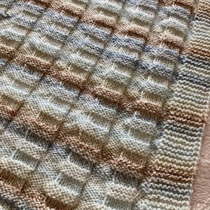 Knitting Pattern ~ Reversible Baby Blanket in DK Yarn ~ Simple Pattern ...