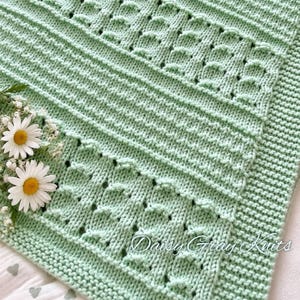 Knitting Pattern ~ Seren Baby Blanket  ~  ENGLISH ~ PDF Download