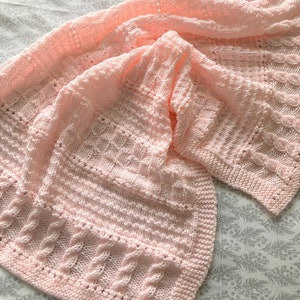 Knitting Pattern ~ Avril Baby Blanket in DK Yarn ~ ENGLISH ~ PDF ...