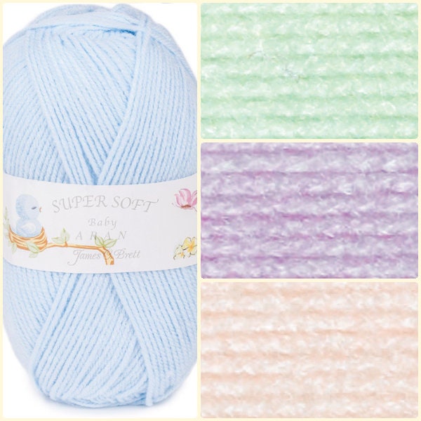 James C Brett Choice of Colours 100g Super Soft Baby Aran Wool Bastel