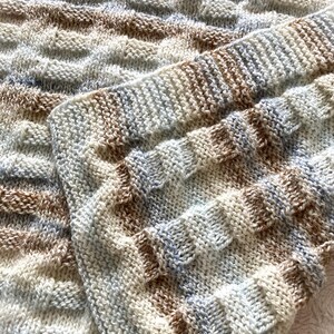 Knitting Pattern ~ Reversible Baby Blanket in DK Yarn ~ Simple Pattern ...
