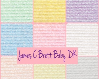 James C Brett  ~ Supersoft Baby DK Yarn ~ Machine Washable  Acrylic ~ 100 grams.