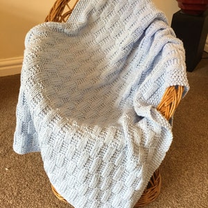 Rectangles Simple Baby Blanket Knitting pattern ENGLISH image 2