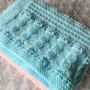 Knitting Pattern ~ Avril Baby Blanket in DK Yarn ~ ENGLISH ~ PDF ...