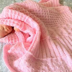 Knitting Pattern ~ Easy Sampler Baby Blanket in DK Yarn ~ ENGLISH ~ PDF ...