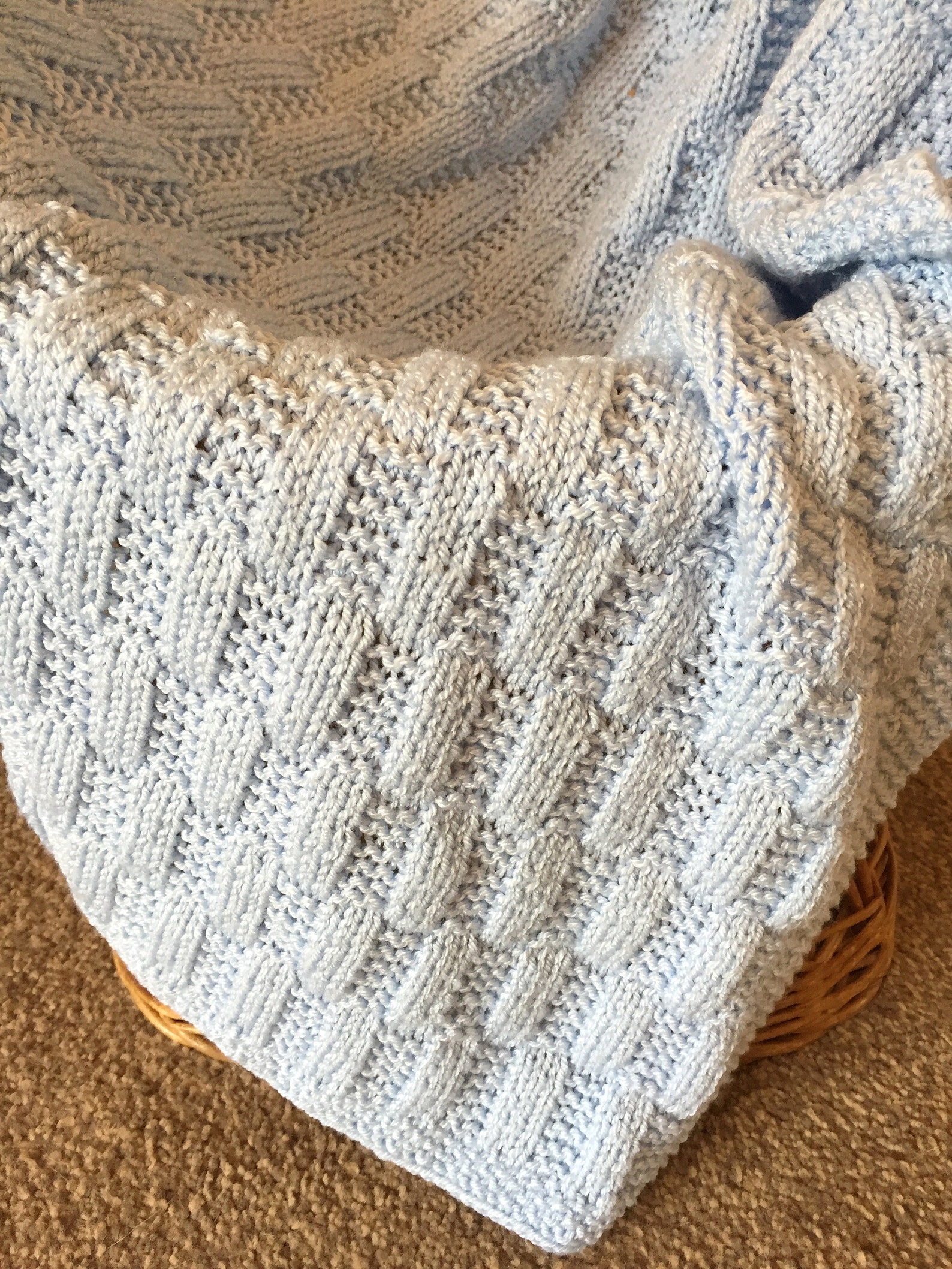 Rectangles Simple Baby Blanket knitting Pattern | Etsy