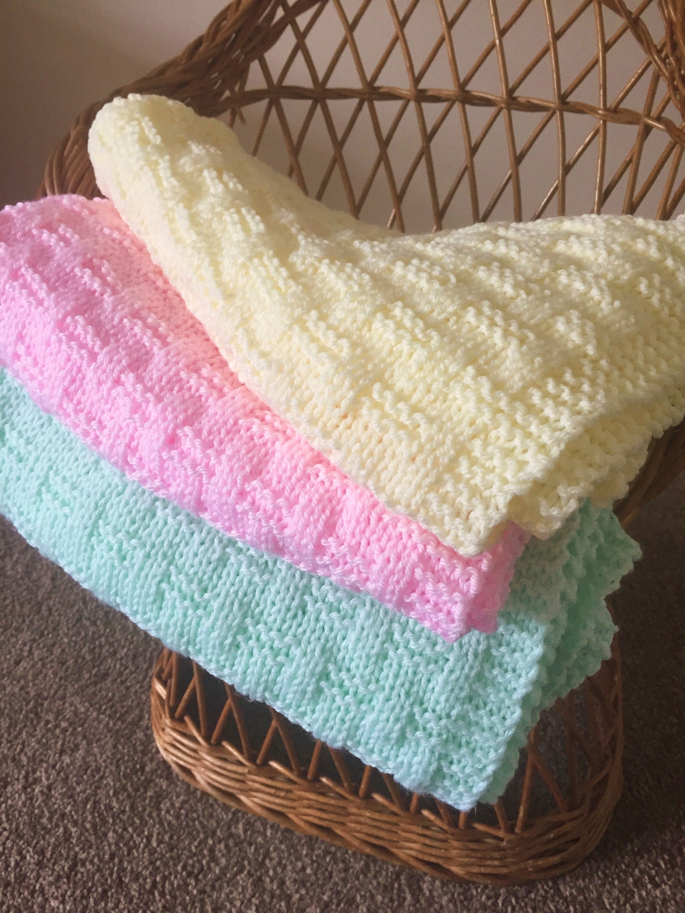Easy Weave Baby Blanket Knitting Pattern PDF ENGLISH Etsy Canada