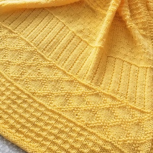 Knitting Pattern ~ Easy Sampler Baby Blanket in DK Yarn ~ ENGLISH ~ PDF ...