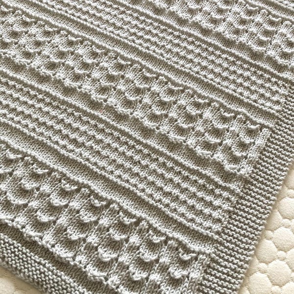 Knitting Pattern ~ Seren Baby Blanket  ~  ENGLISH ~ PDF Download