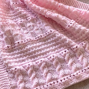Knitting Pattern ~ Avril Baby Blanket in DK Yarn ~ ENGLISH ~ PDF ...