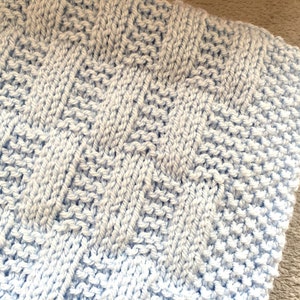 Rectangles Simple Baby Blanket Knitting pattern ENGLISH image 3