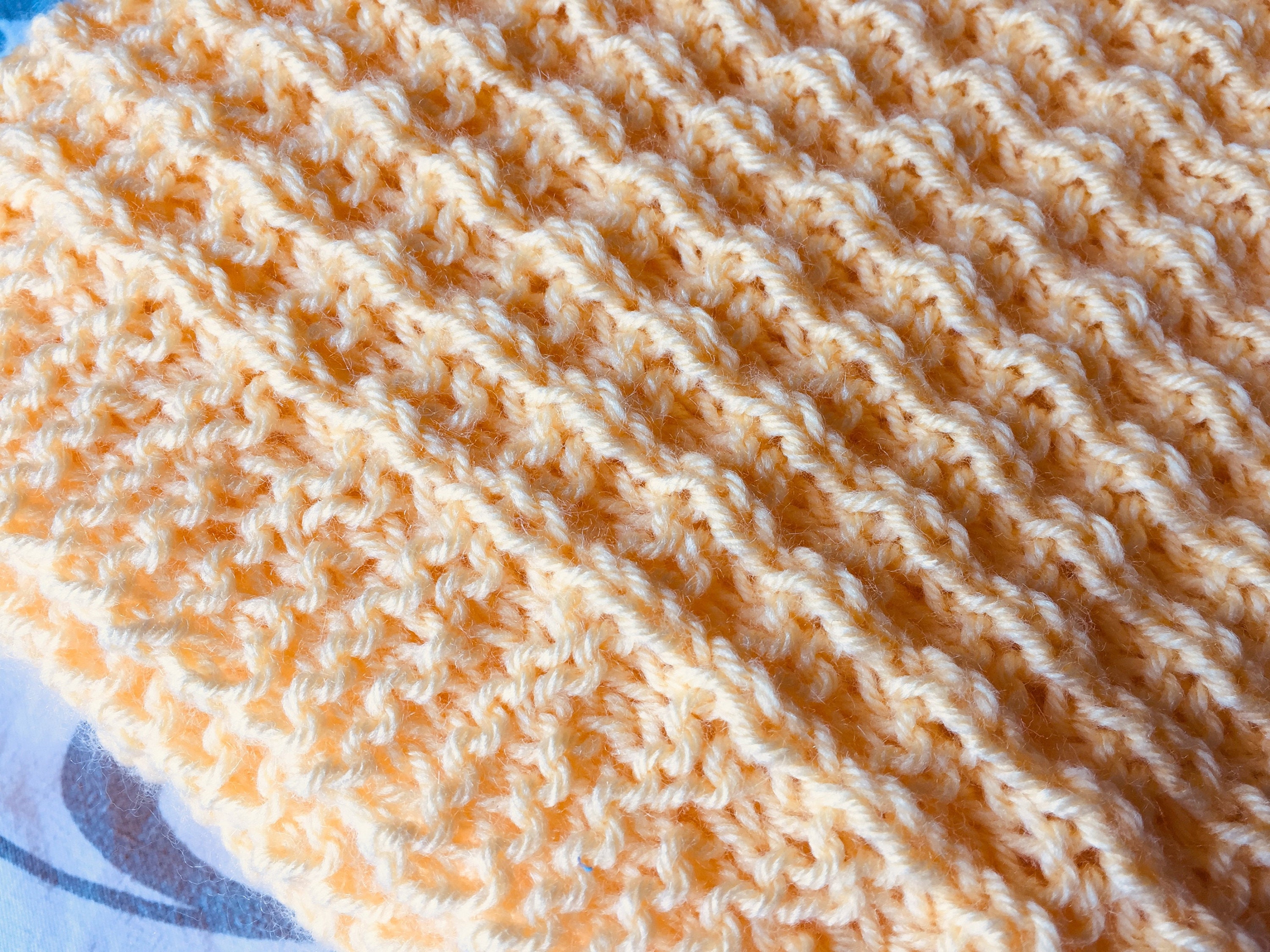 Simple Waffle Baby Blanket Pattern knitting Pattern Etsy UK