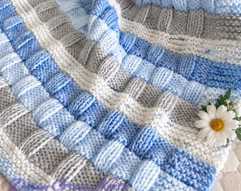 Knitting Pattern ~ Cody Baby Blanket in DK Yarn ~ ENGLISH ~ PDF Download