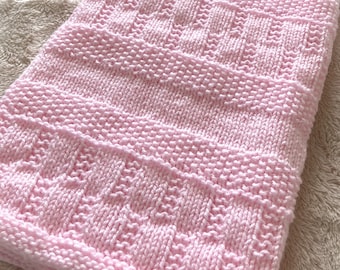 Knitting Pattern ~ Jemima Baby Blanket  ~  ENGLISH ~ PDF Download