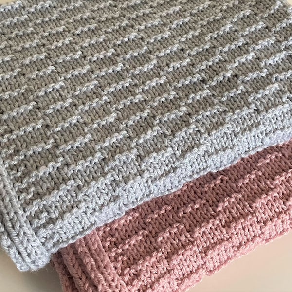 Freddie Baby Blanket  ~ Super Easy Knitting Pattern ~ PDF ~ ENGLISH