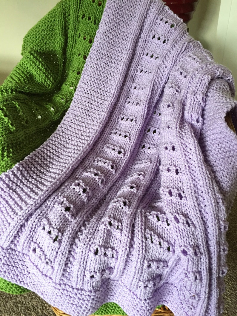 Little Ladders Baby Blanket knitting Pattern ENGLISH Etsy