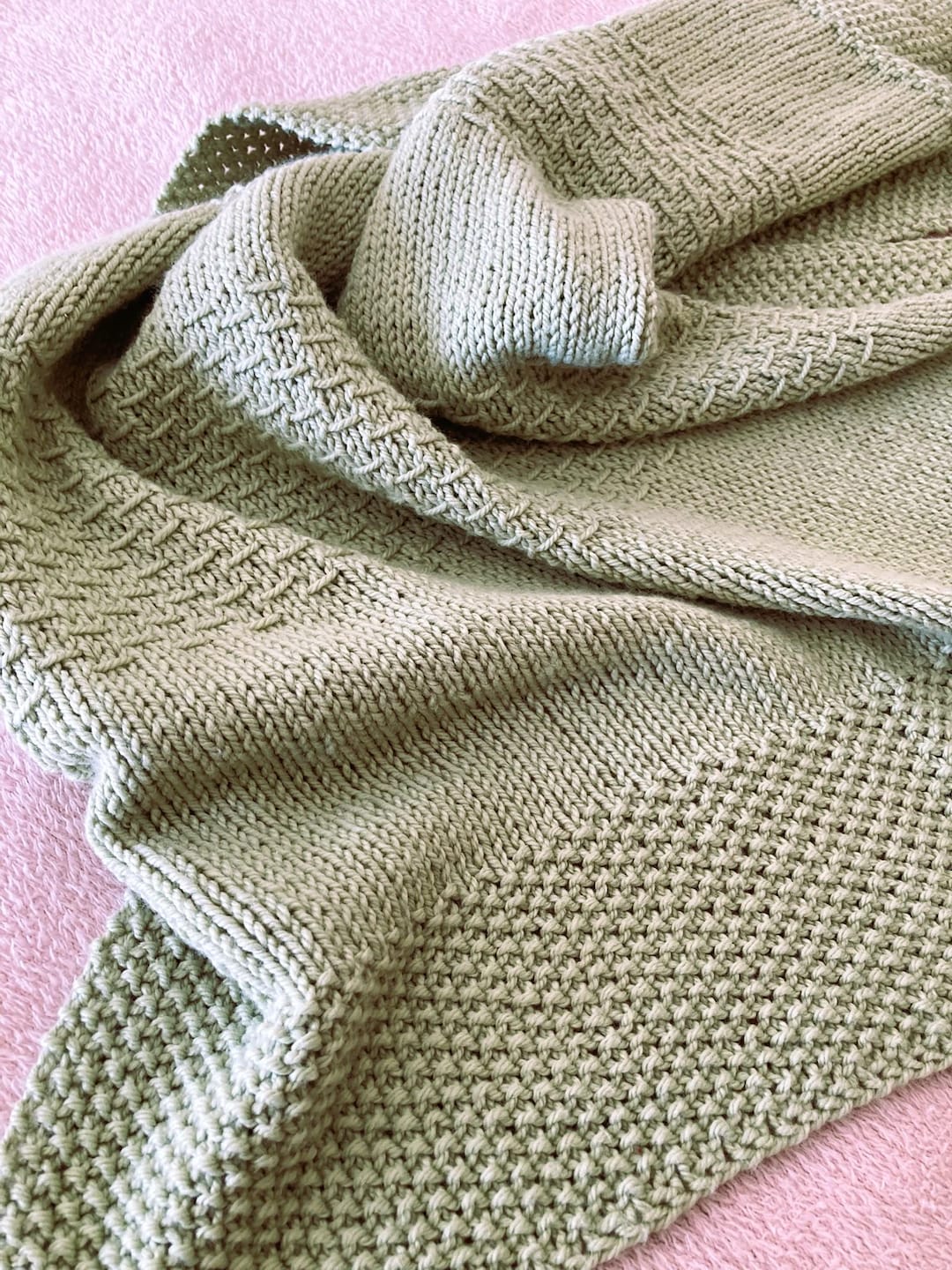 Knitting Pattern ~ Scilla Baby Blanket in Aran or DK ~ ENGLISH ~ PDF ...