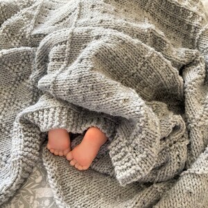 Knitting Pattern ~ Easy Sampler Baby Blanket in DK Yarn ~ ENGLISH ~ PDF ...