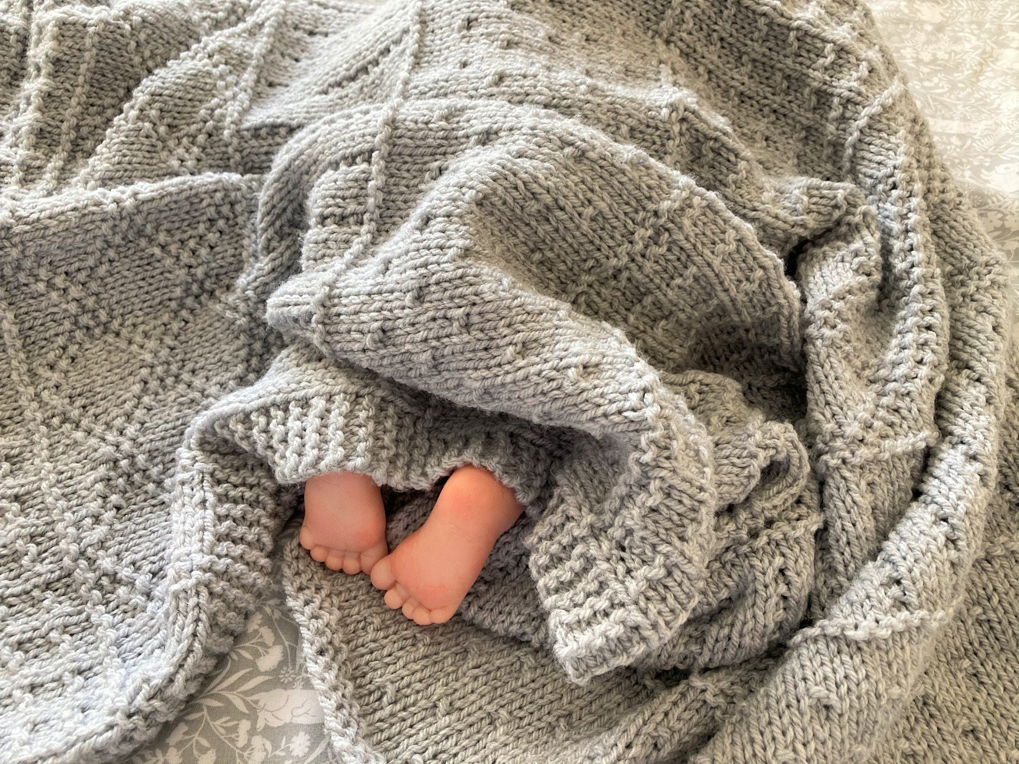 Knitting Pattern Easy Sampler Baby Blanket in DK Yarn PDF - Etsy Australia