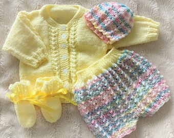 Knitting pattern ~ Adora baby set for 3-6 months ~ PDF ~ English.