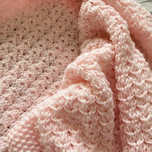 Knitting pattern ~ Dainty Hearts Baby Blanket ~  ENGLISH ~ PDF Download