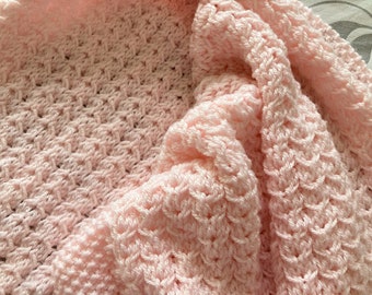 Dainty Hearts Baby Blanket ~ Knitting pattern ~ PDF  ~ ENGLISH