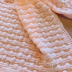 Knitting pattern ~ Easy Weave Baby Blanket  ~ ENGLISH ~ PDF Download