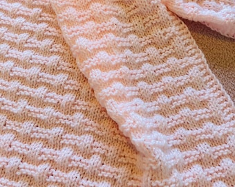 Knitting pattern ~ Easy Weave Baby Blanket  ~ ENGLISH ~ PDF Download