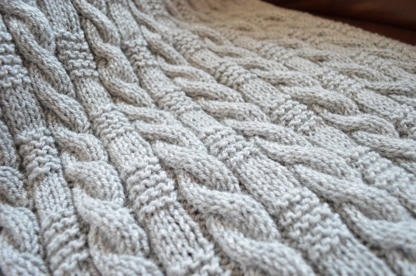 Cable & Garter Stitch Baby Blanket Knitting pattern | Etsy