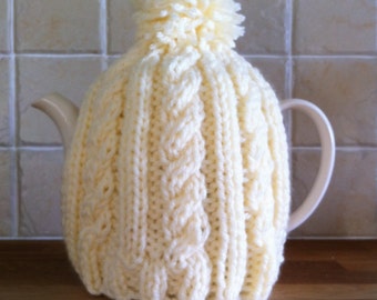 Easy Cable Tea Cosy ~ Knitting pattern ~ ENGLISH
