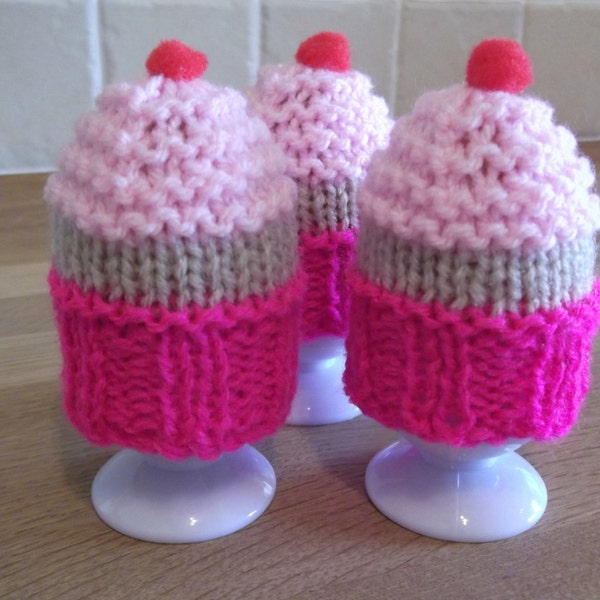 Egg Cosy - Cupcake style ~ Knitting Pattern ~ ENGLISH