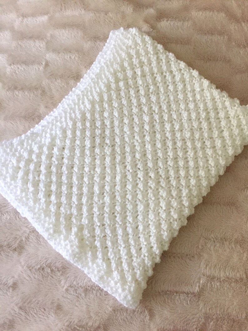 Bobble's Baby Blanket Knitting pattern Aran Yarn Etsy
