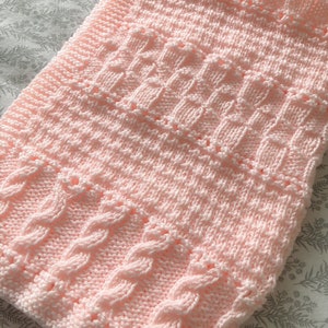 Knitting Pattern ~ Avril Baby Blanket in DK Yarn ~ ENGLISH ~ PDF ...