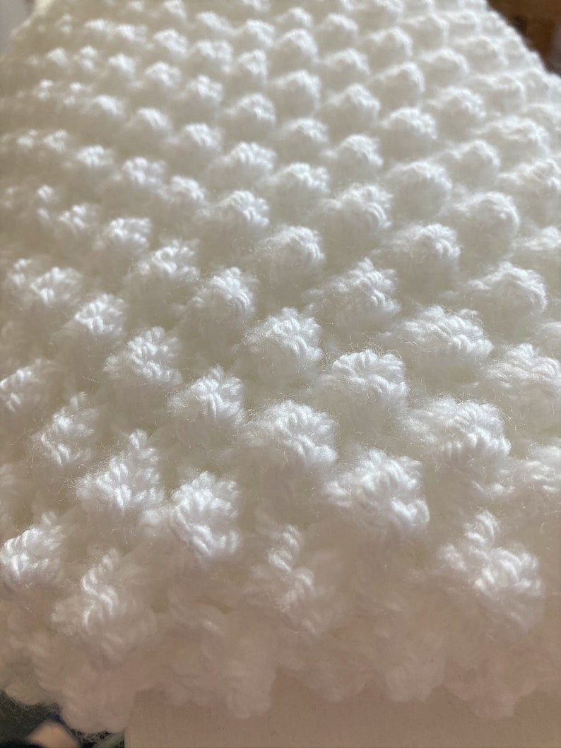 Bobble Baby Blanket Knitting Pattern Aran Yarn ENGLISH Etsy