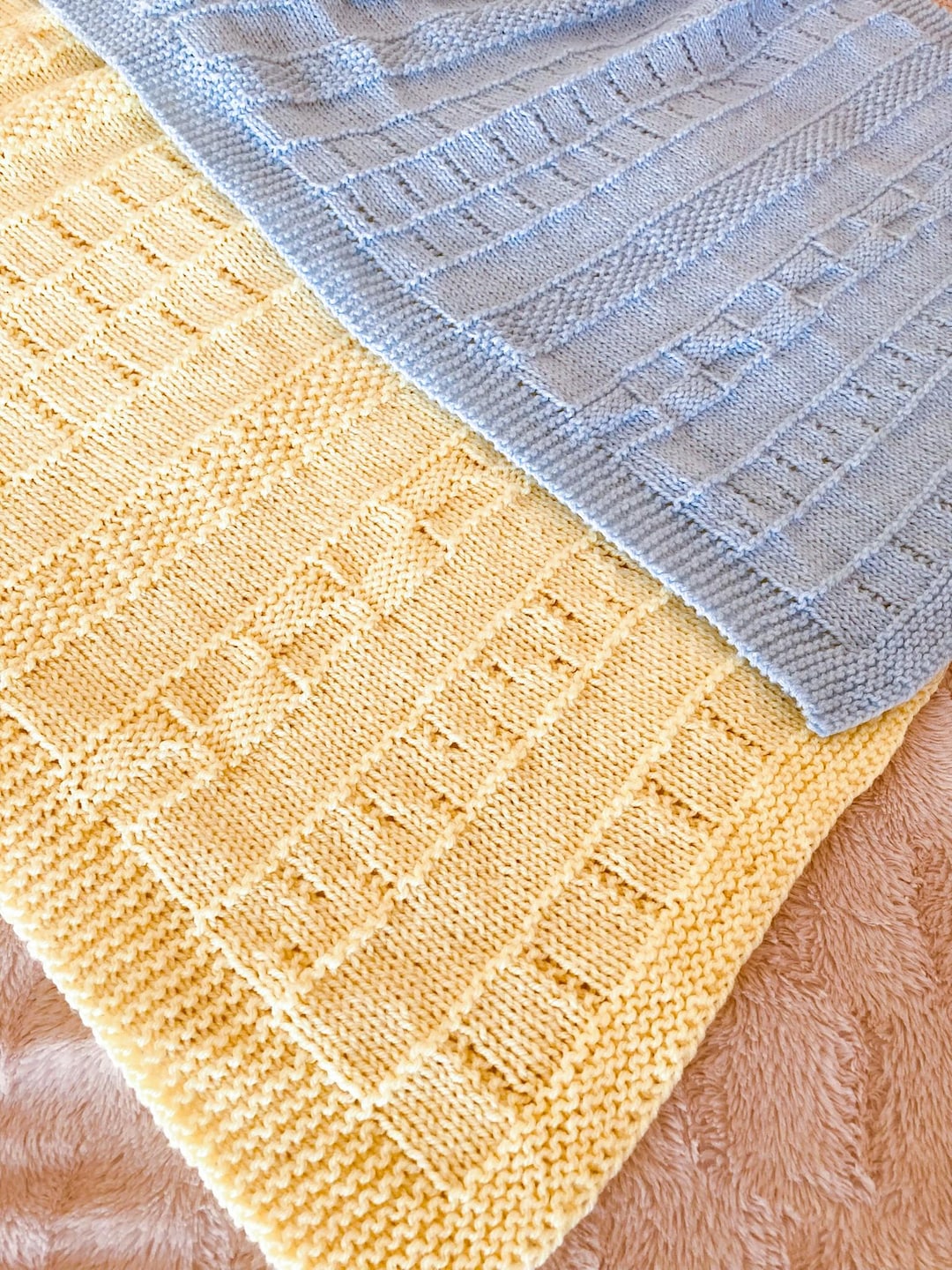 Knitting Pattern ~ Gina Baby Blanket in Aran or DK ~ ENGLISH ~ PDF ...