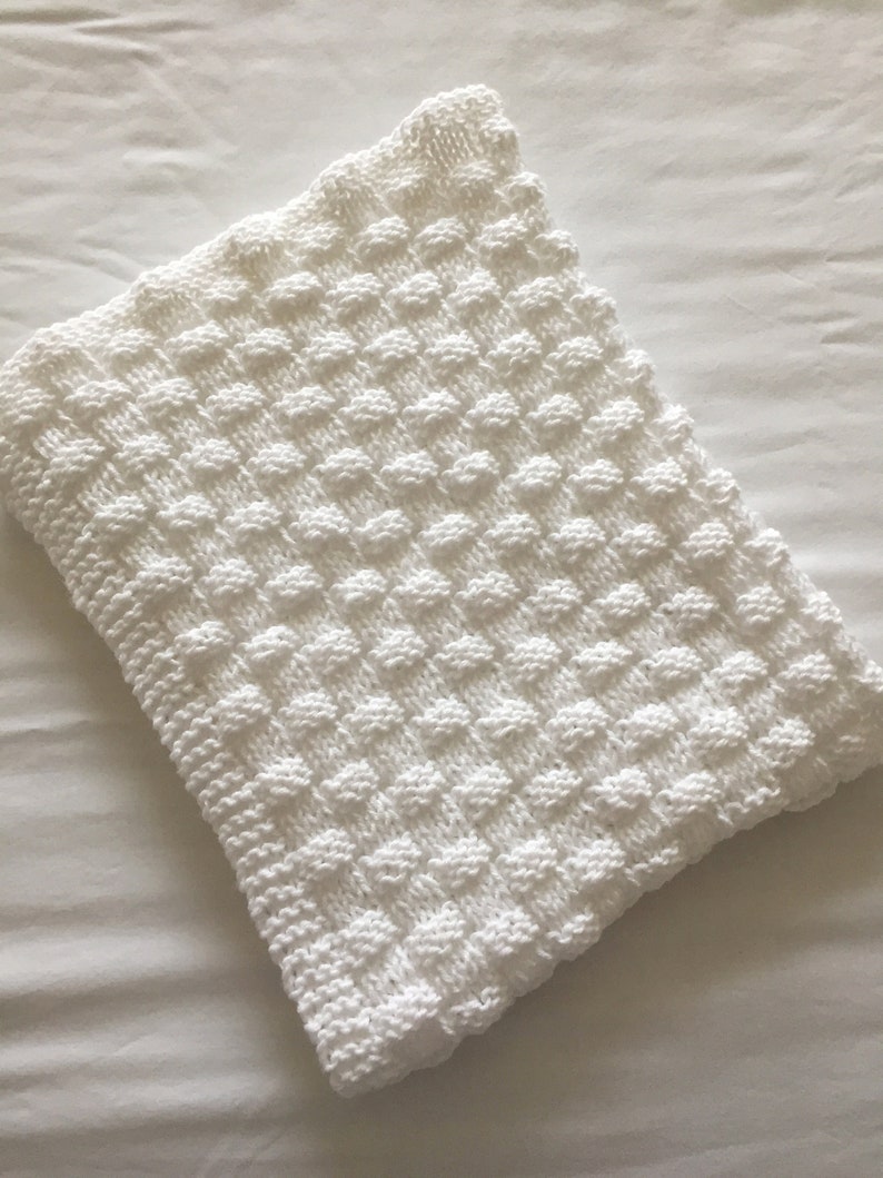 Quick and Easy Basket Weave Baby Blanket Knitting pattern Etsy