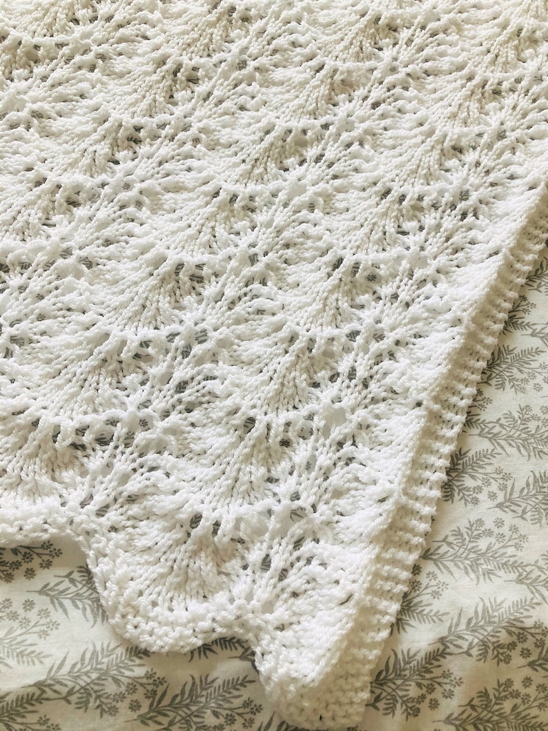 Shells & Lace Baby Blanket Knitting Pattern PDF ENGLISH - Etsy Australia