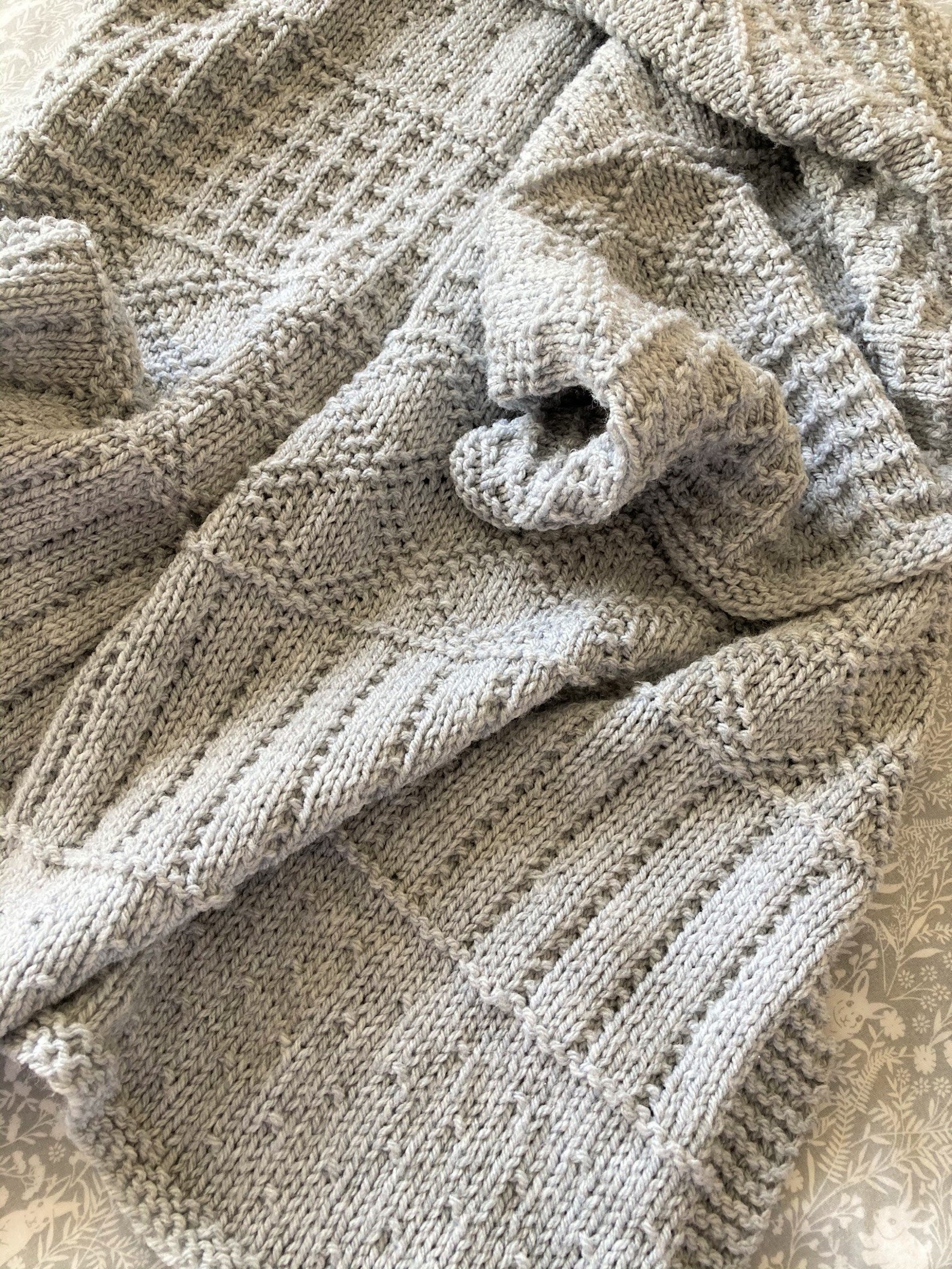 Knitting pattern Easy Sampler Baby Blanket in DK Yarn PDF Etsy