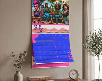Calendrier mural Color Me James | Calendrier biblique chrétien avec illustrations colorées | Agenda mensuel à remplir
