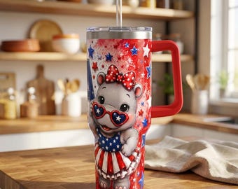 Gobelet isotherme sous vide Patriotic Hippo Babe USA 250e anniversaire 1,2 L