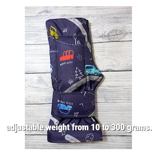 weighted arm band adjustablefor children with special needs, autism, cerebral palsy, and ADHD.